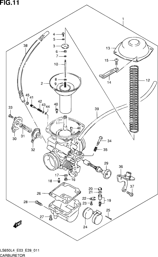 CARBURATEUR POUR SUZUKI SAVAGE LS650 L4 2014 Esprit SUZUKI La