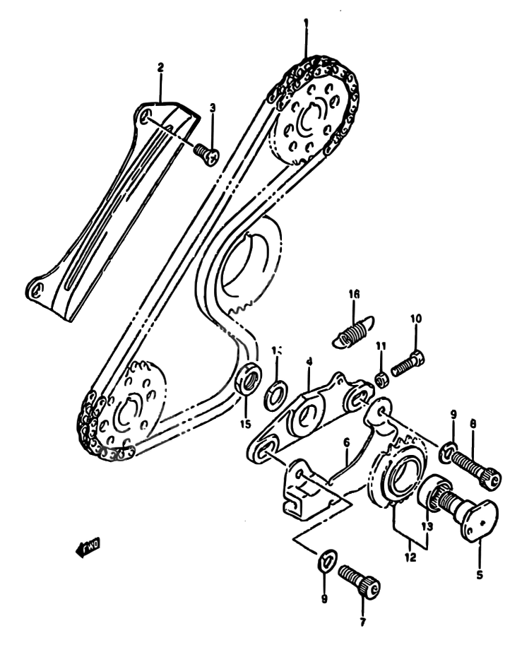 BALANCIER DE CHAINE POUR DR 650 DR650R R DR650RU R 1994 Esprit