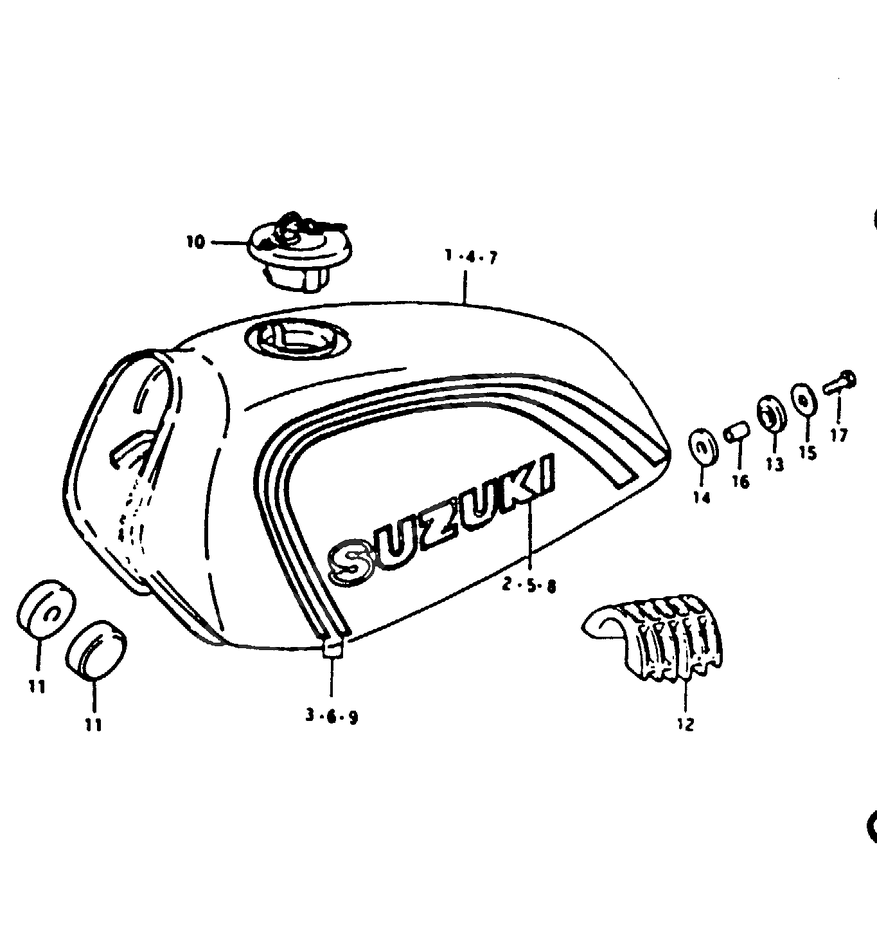 RESERVOIR DESSENCE POUR SUZUKI TS TS125N 1992 Esprit SUZUKI La