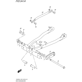 BRAS OSCILLANT ARRIERE POUR SUZUKI TU TU250X L5 1992 Esprit SUZUKI