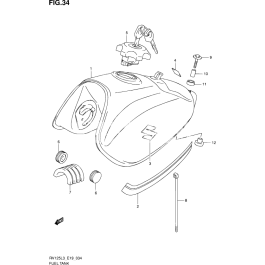 RESERVOIR DESSENCE POUR VAN VAN 125 RV125 L3 2013 Esprit SUZUKI