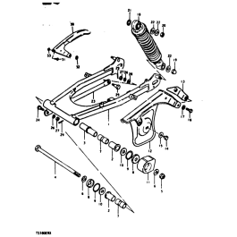 BRAS OSCILLANT ARRIERE POUR SUZUKI TS ER TS100ERT 1996 Esprit SUZUKI