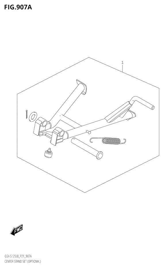 Ensemble Bequille Centrale Pour Gsx S Gsx S Ml L Esprit