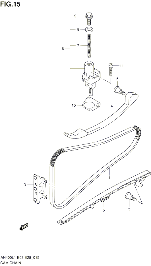 DISTRIBUTION POUR SUZUKI BURGMAN 400 2011 POUR BURGMAN 400 AN400A L1  AN400ZA L1 