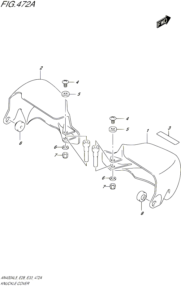 PROTEGES MAINS AN400ZAL5 E28 POUR SUZUKI BURGMAN 400 2015 POUR BURGMAN 400 AN400A L5  AN400ZA L5 