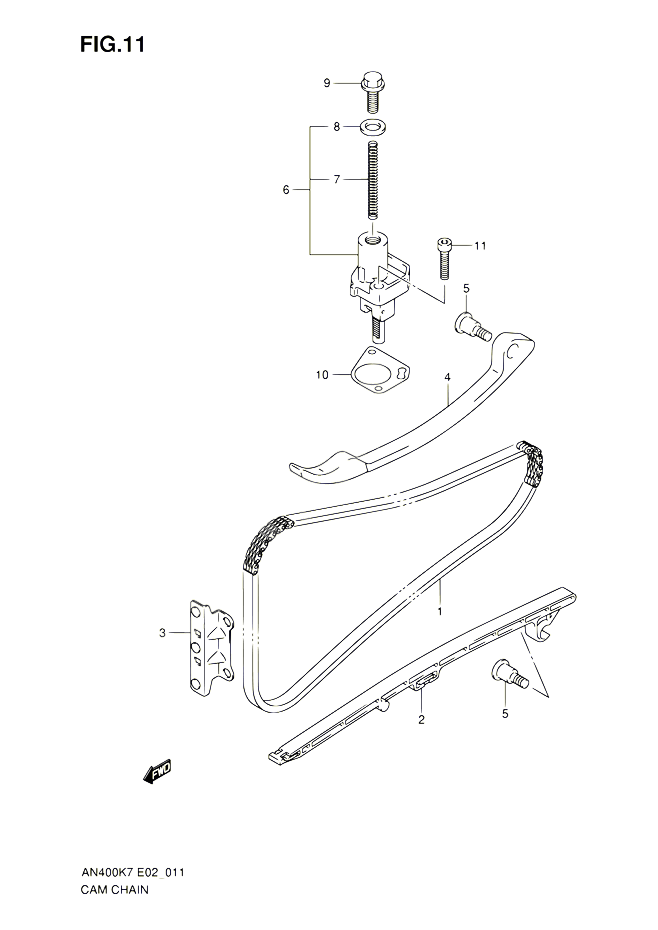 DISTRIBUTION POUR SUZUKI BURGMAN 400 2010 POUR BURGMAN 400 AN400ZA L0 