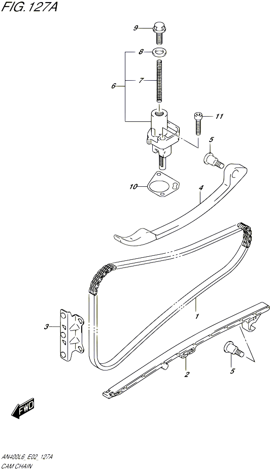 DISTRIBUTION POUR SUZUKI BURGMAN 400 2016 POUR BURGMAN 400 EXECUTIVE ABS AN400ZA L6 