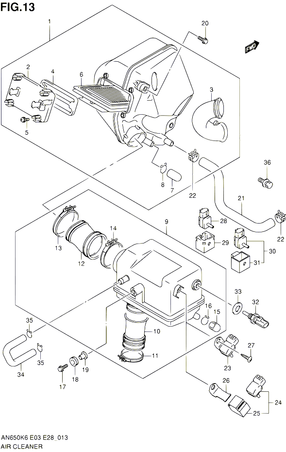 FILTRE A AIR POUR SUZUKI BURGMAN 650 2010 POUR SUZUKI BURGMANAN650 L0 