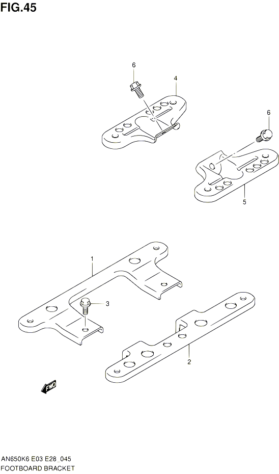 REPOSE PIEDS ARRIERE POUR SUZUKI BURGMAN 650 2010 POUR SUZUKI BURGMANAN650 L0 