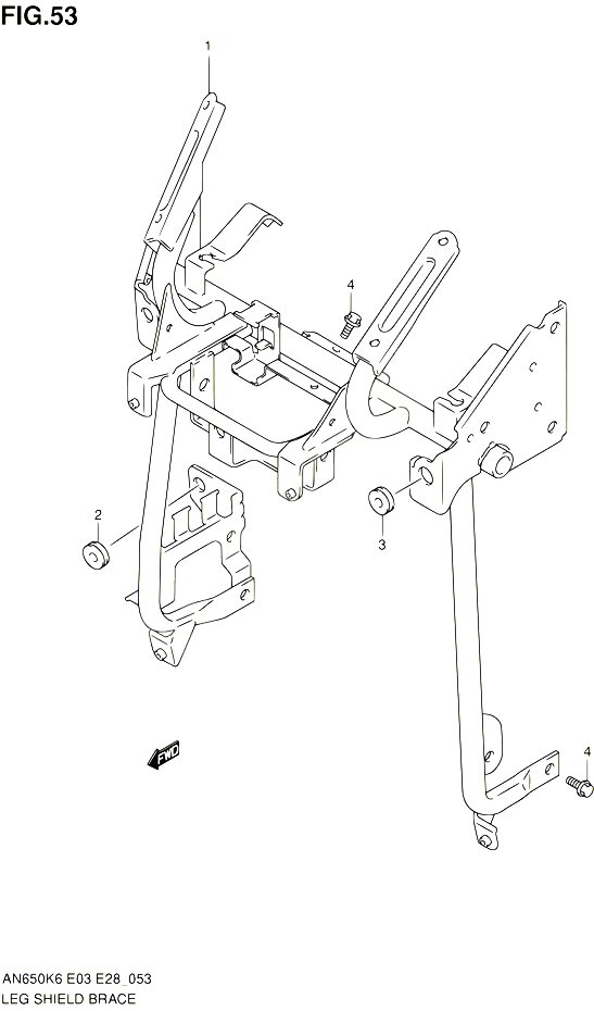 SUPPORT MARCHE PIEDS POUR SUZUKI BURGMAN 650 2010 POUR SUZUKI BURGMANAN650 L0 