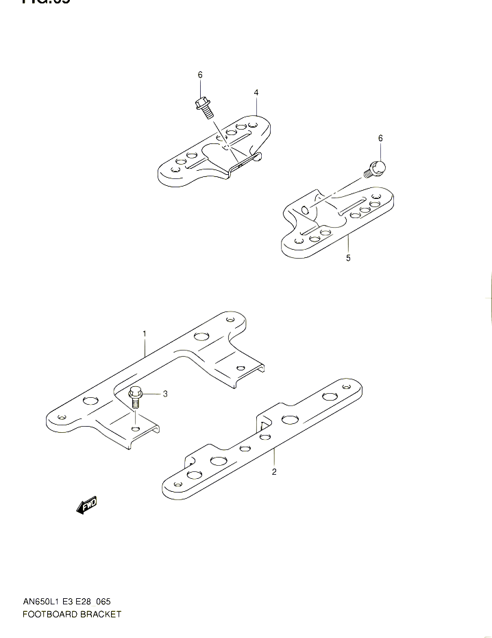 REPOSE PIEDS ARRIERE POUR SUZUKI BURGMAN 650 2011 POUR SUZUKI BURGMANAN650 L1 