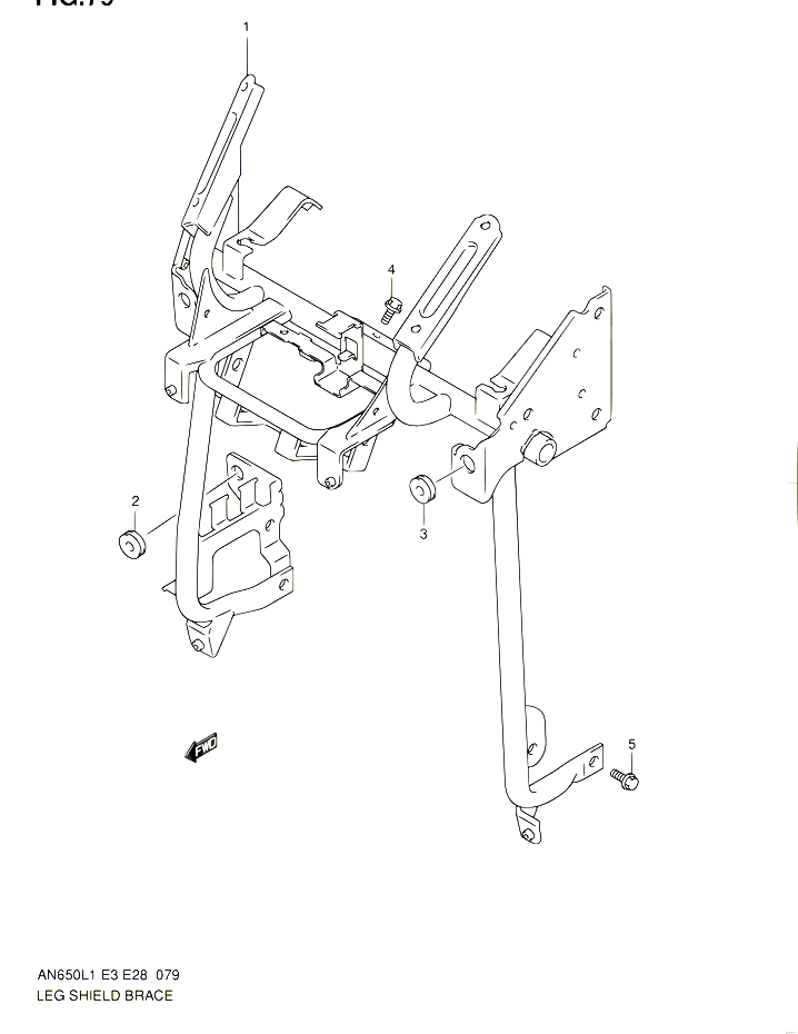 SUPPORT MARCHE PIEDS AN650L1 E33 POUR SUZUKI BURGMAN 650 2011 POUR SUZUKI BURGMANAN650 L1 