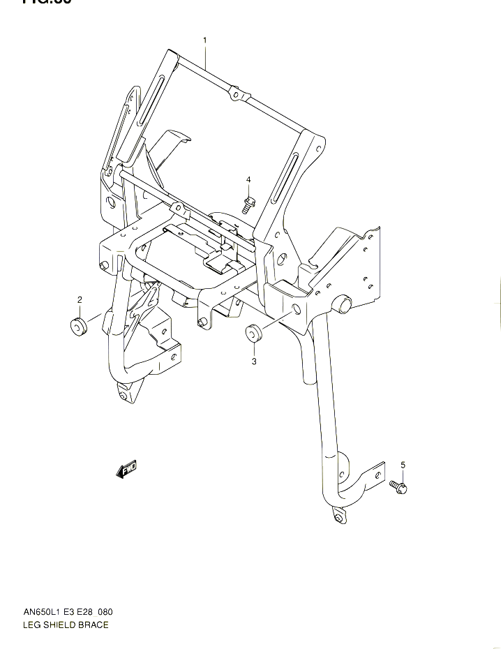 SUPPORT MARCHE PIEDS AN650AL1 E28 POUR SUZUKI BURGMAN 650 2011 POUR SUZUKI BURGMANAN650 L1 