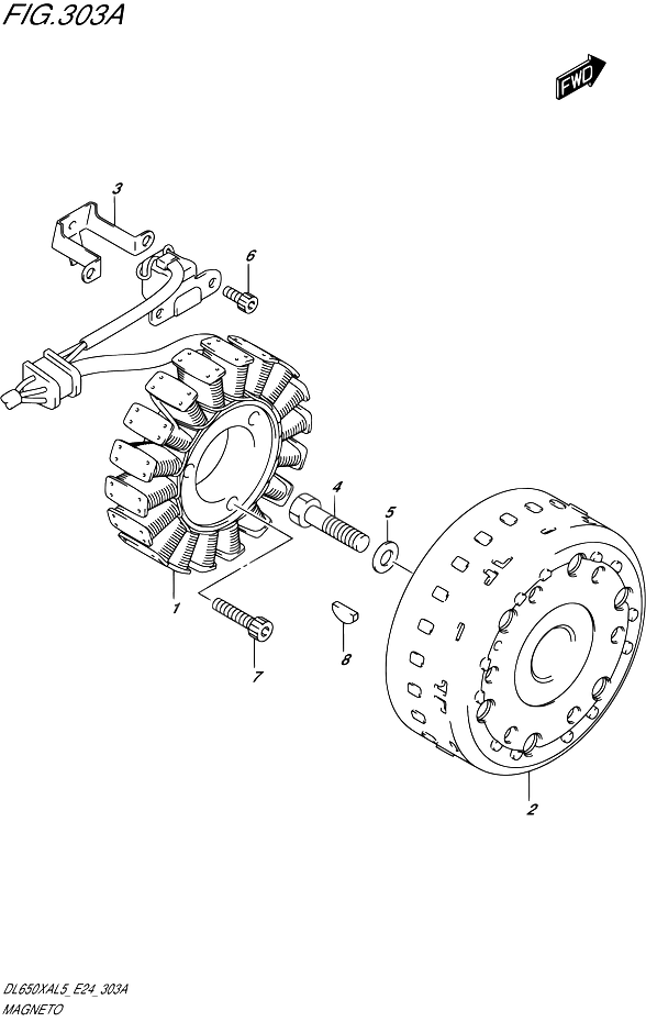 ALLUMAGE ROTOR STATOR POUR SUZUKI V STROMDL650XAUE L5  2015