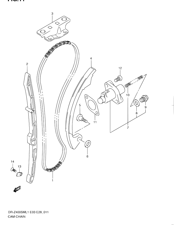 DISTRIBUTION POUR SUZUKI DR-Z(DR-Z400SM L1 ) 2011