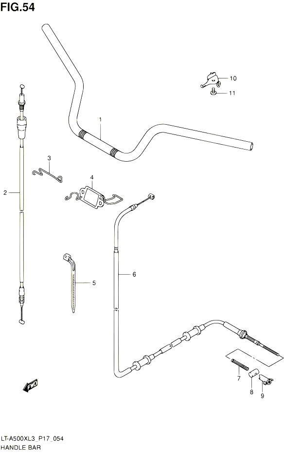 GUIDON POUR SUZUKI KINGQUAD 500 2013 POUR SUZUKI KINGQUADLT A500X L3  LT A500XZ L3 