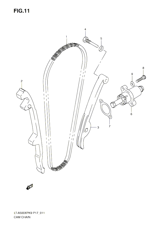 DISTRIBUTION POUR SUZUKI KINGQUAD 500 2010 POUR SUZUKI KINGQUADLT A500XP L0 