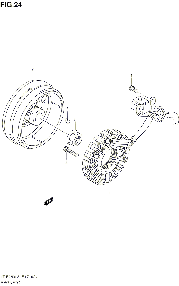 ALLUMAGE ROTOR STATOR POUR SUZUKI OZARK 250 2013 POUR SUZUKI OZARKLT F250 L3 