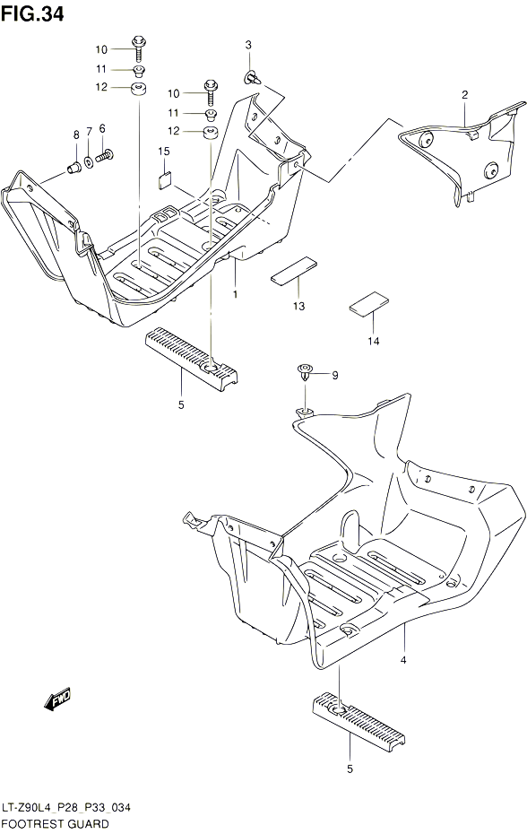 PROTEGE JAMBES POUR SUZUKI QUADSPORT 90 2014 POUR SUZUKI QUADSPORTLT Z90 L4 