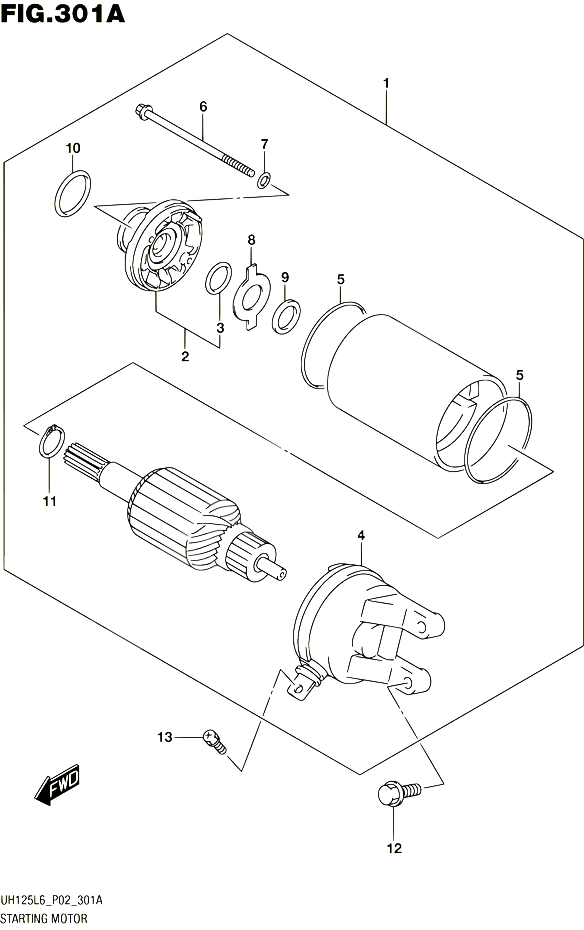 DEMARREUR POUR SUZUKI BURGMAN 125 2016 POUR SUZUKI BURGMANUH125 L6 