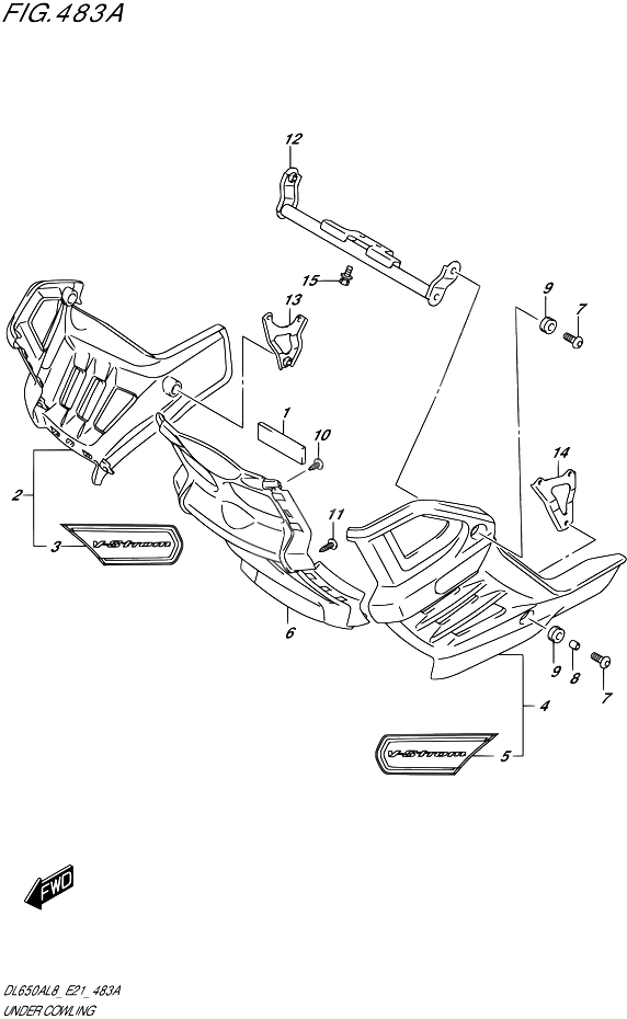 CARENAGES INFERIEURS POUR V-STROM 650 ABS(DL650A L8 E21) 2018