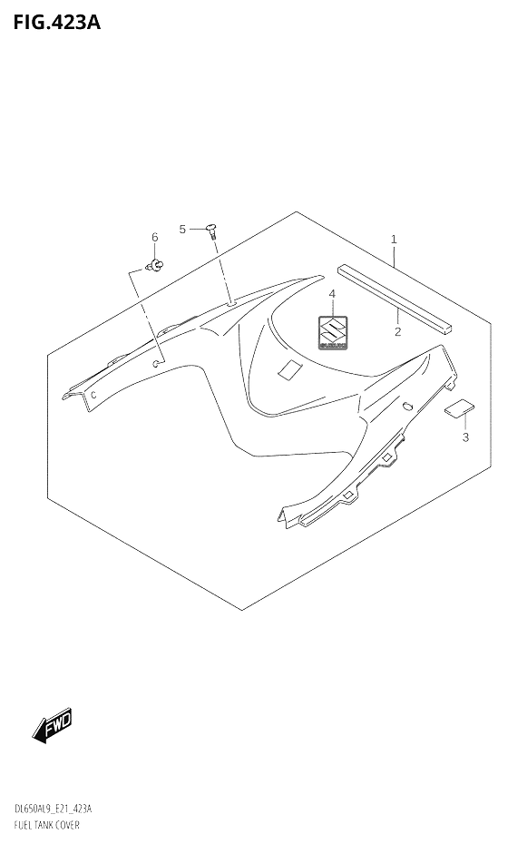 RESERVOIR DESSENCE COUVERCLES POUR V-STROM 650 ABS(DL650A L9 ) 2019