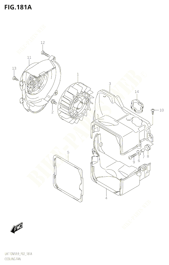 VENTILATEUR DE REFROIDISSEMENT POUR SUZUKI ADDRESS 110 2019 POUR ADDRESS 110 UK110NM L9 