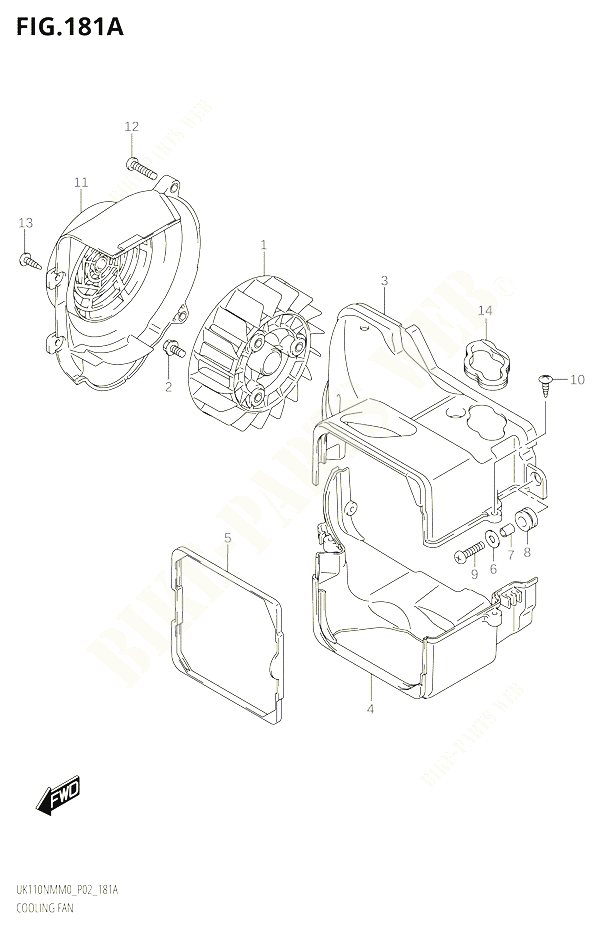 VENTILATEUR DE REFROIDISSEMENT POUR SUZUKI ADDRESS 110 2020 POUR ADDRESS 110 UK110NM M0 