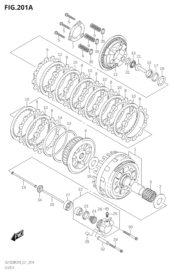 EMBRAYAGE POUR V-STROM 1050(DL1050RQ M0 ) 2020