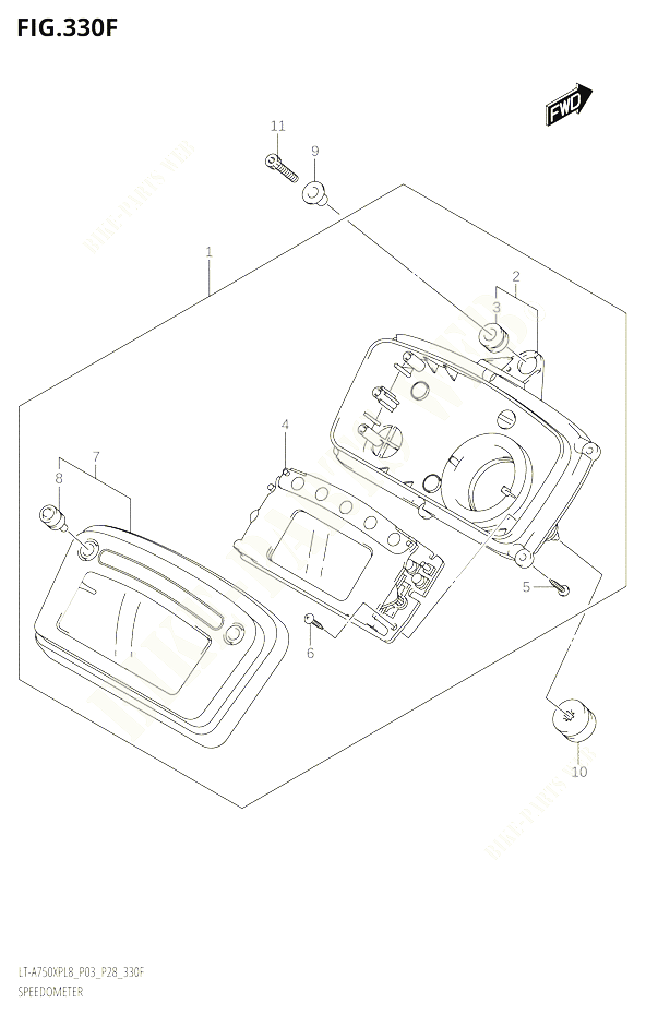 COMPTEURER LT A750XPBL8P33 POUR SUZUKI KINGQUAD 750 2018 POUR KINGQUAD 750 AXI 4WD LT A750XPB L8 