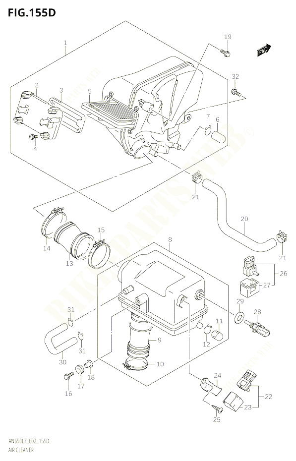 FILTRE A AIRAN650ZL3E19 POUR SUZUKI BURGMAN 650 2013 POUR BURGMAN 650 AN650 L3 