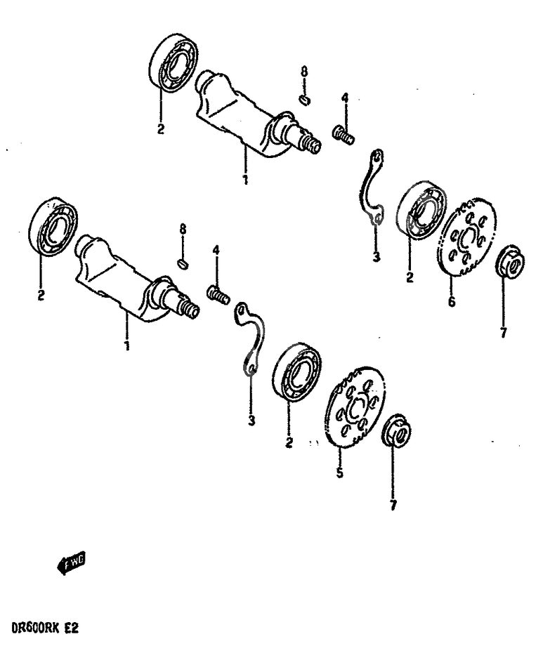 BALANCIER POUR DR 600 R REDUCED POWERDR600RUK 1989