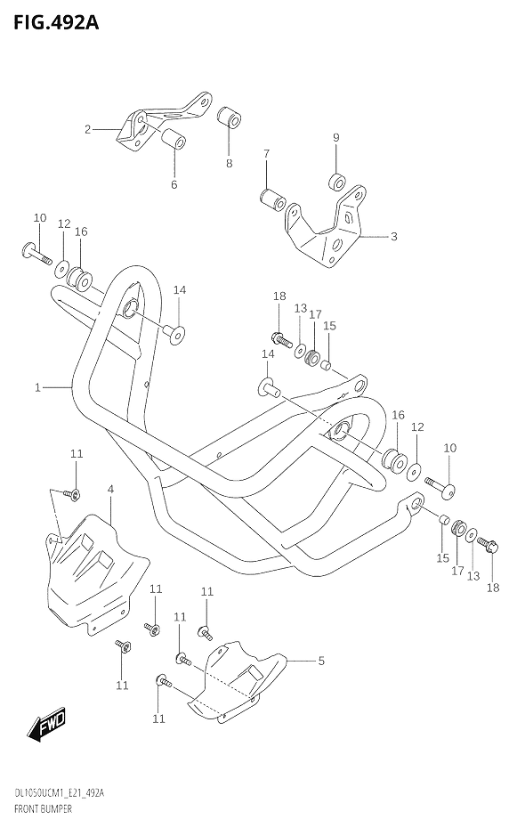 FRONT BUMPER POUR V-STROM 1050(DL1050UC M1) 2021