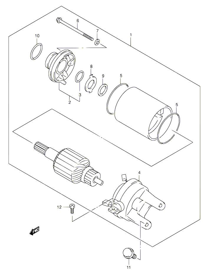 DEMARREUR POUR SUZUKI BURGMAN 400 2005 POUR BURGMAN 400 AN400S K5 