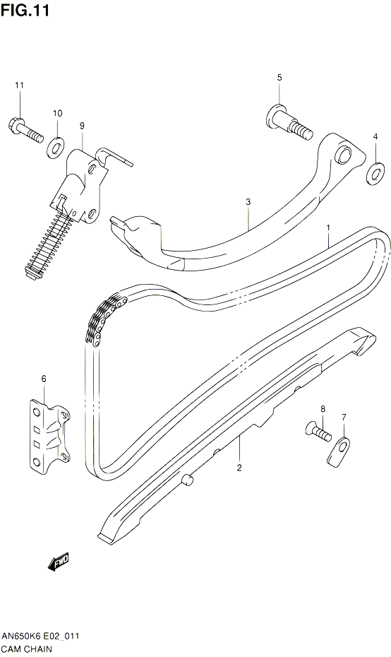 DISTRIBUTION POUR SUZUKI BURGMAN 650 2006 POUR SUZUKI BURGMANAN650 K6 