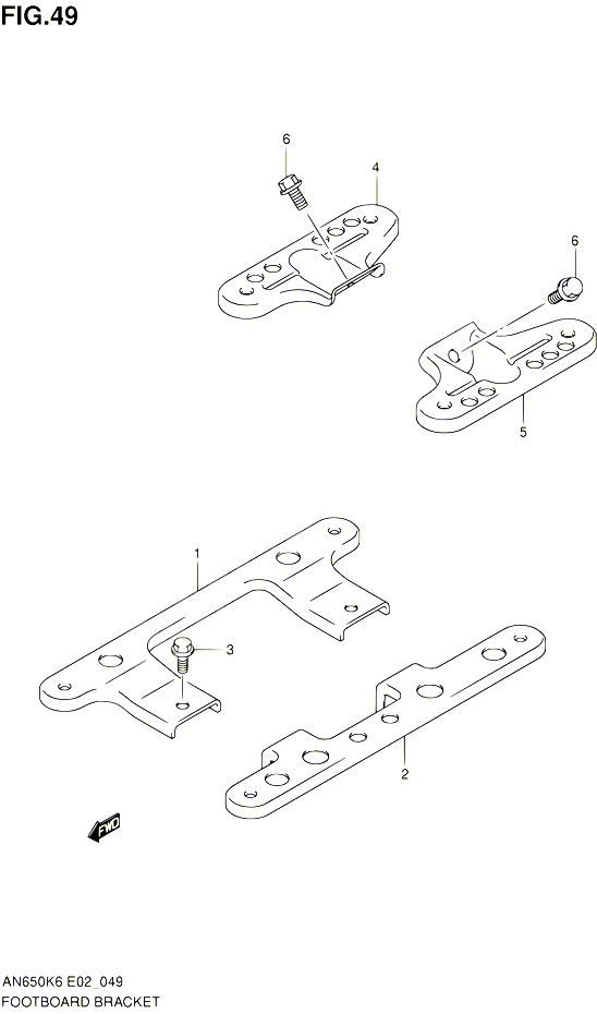 REPOSE PIEDS ARRIERE POUR SUZUKI BURGMAN 650 2009 POUR SUZUKI BURGMANAN650 K9 