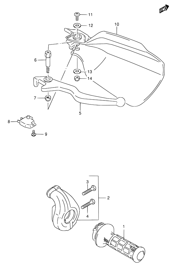 LEVIER POUR SUZUKI DRDR650SE W  DR650SEU W 2000