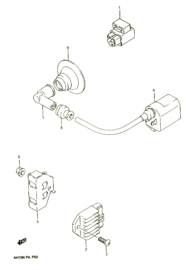 PARTIE ELECTRIQUE POUR SUZUKI ADDRESS 75 1992 POUR SUZUKI ADDRESSAH75N 