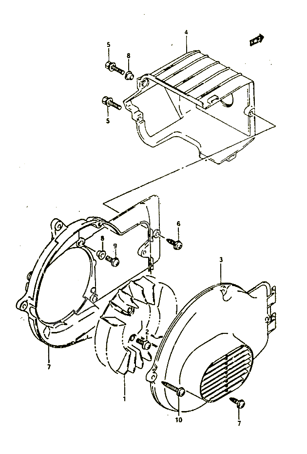 VENTILATEUR DE REFROIDISSEMENT POUR SUZUKI ADDRESS 100 1994 POUR SUZUKI ADDRESSAH100R 