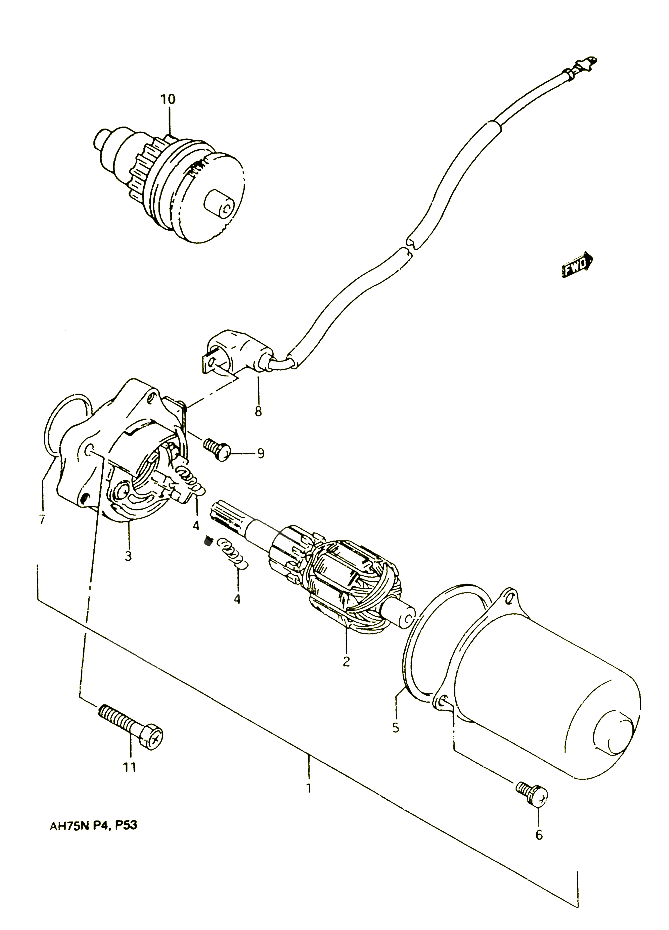 DEMARREUR POUR SUZUKI ADDRESS 75 1992 POUR SUZUKI ADDRESSAH75N 