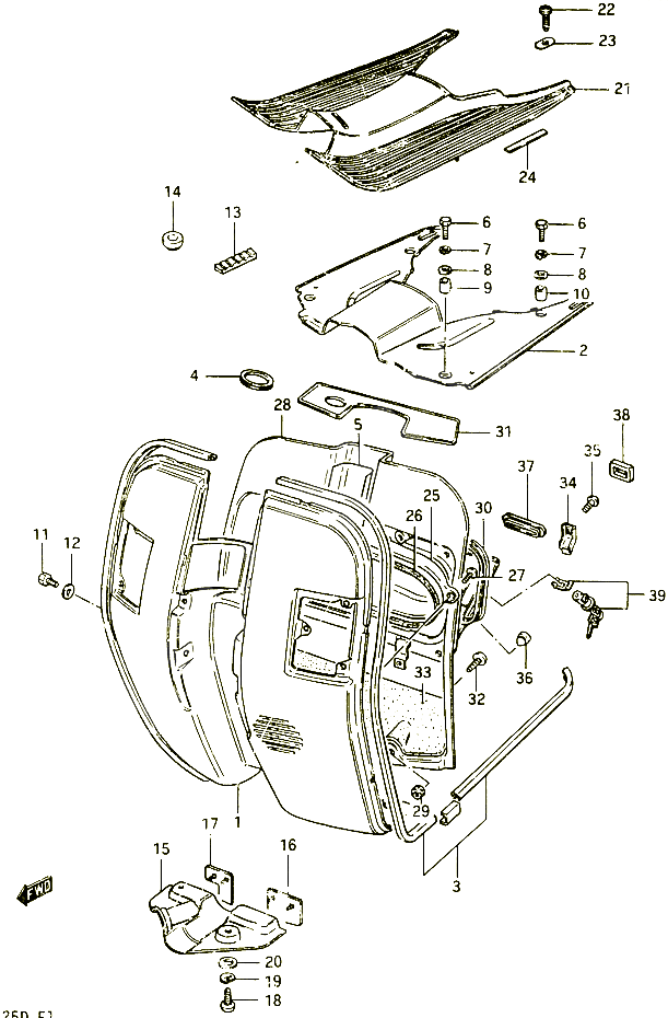 PROTEGE JAMBES POUR SUZUKI CS 125 1983 POUR SUZUKI CSCS125D 