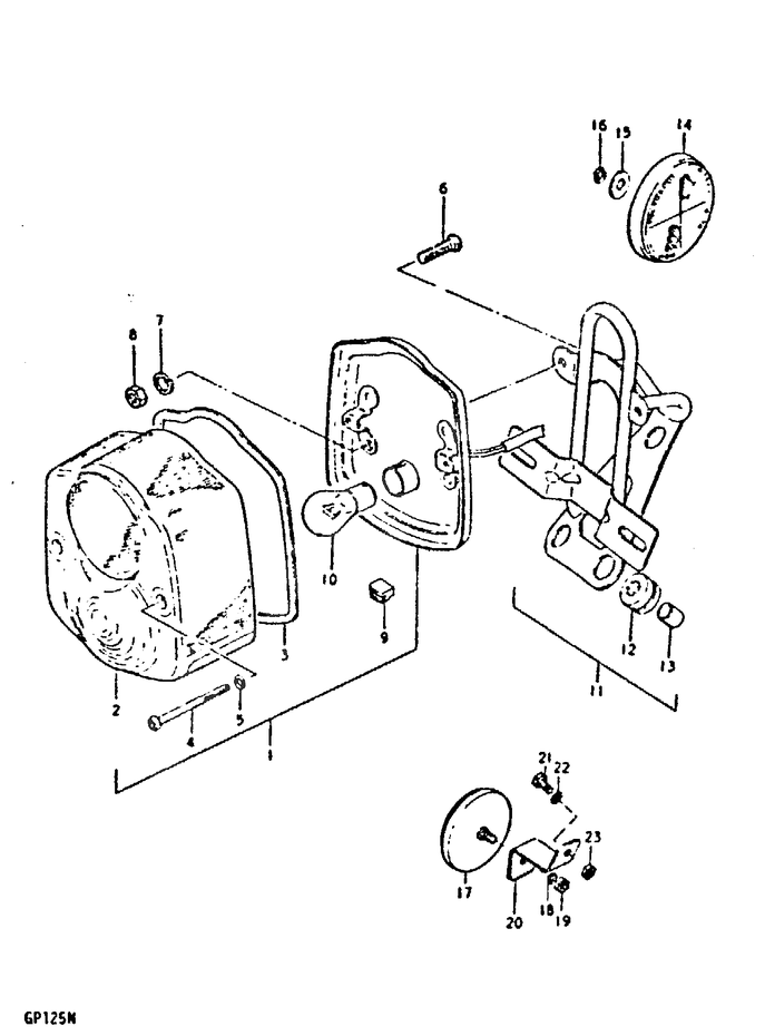 FEU ARRIERE POUR SUZUKI GP(GP125C) 1978