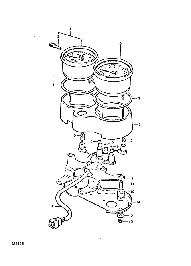 COMPTEUR POUR SUZUKI GP(GP125C) 1978