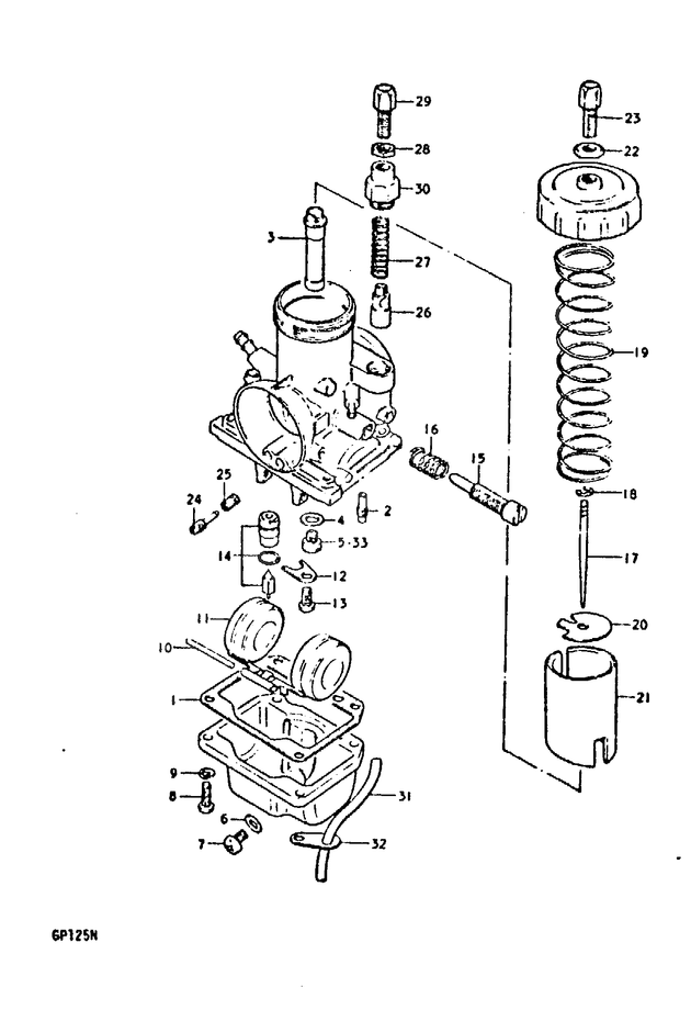 CARBURATEUR POUR SUZUKI GP(GP125C) 1978