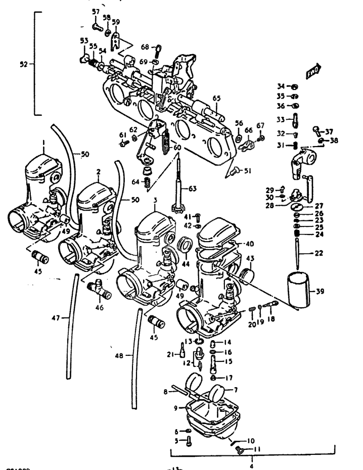 CARBURATEUR POUR GS1000(GS1000C) 1978 Esprit-SUZUKI.com la référence ...