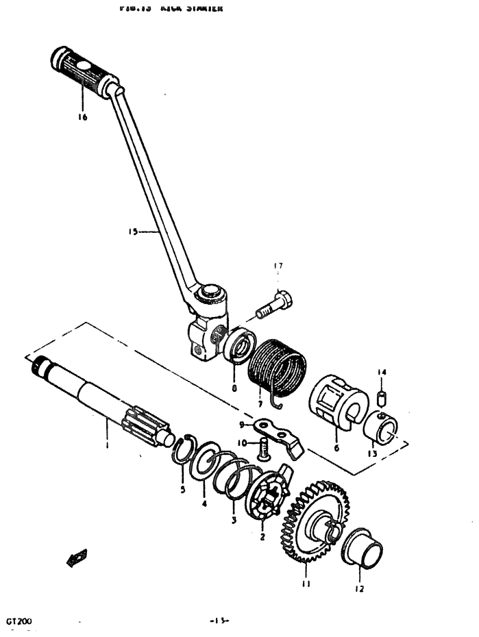 KICK POUR SUZUKI GT(GT200EN) 1992